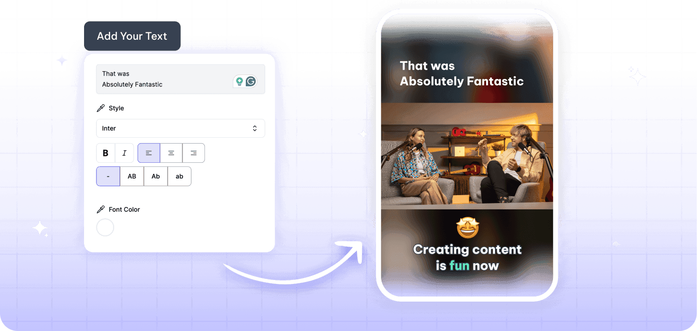Add text to video