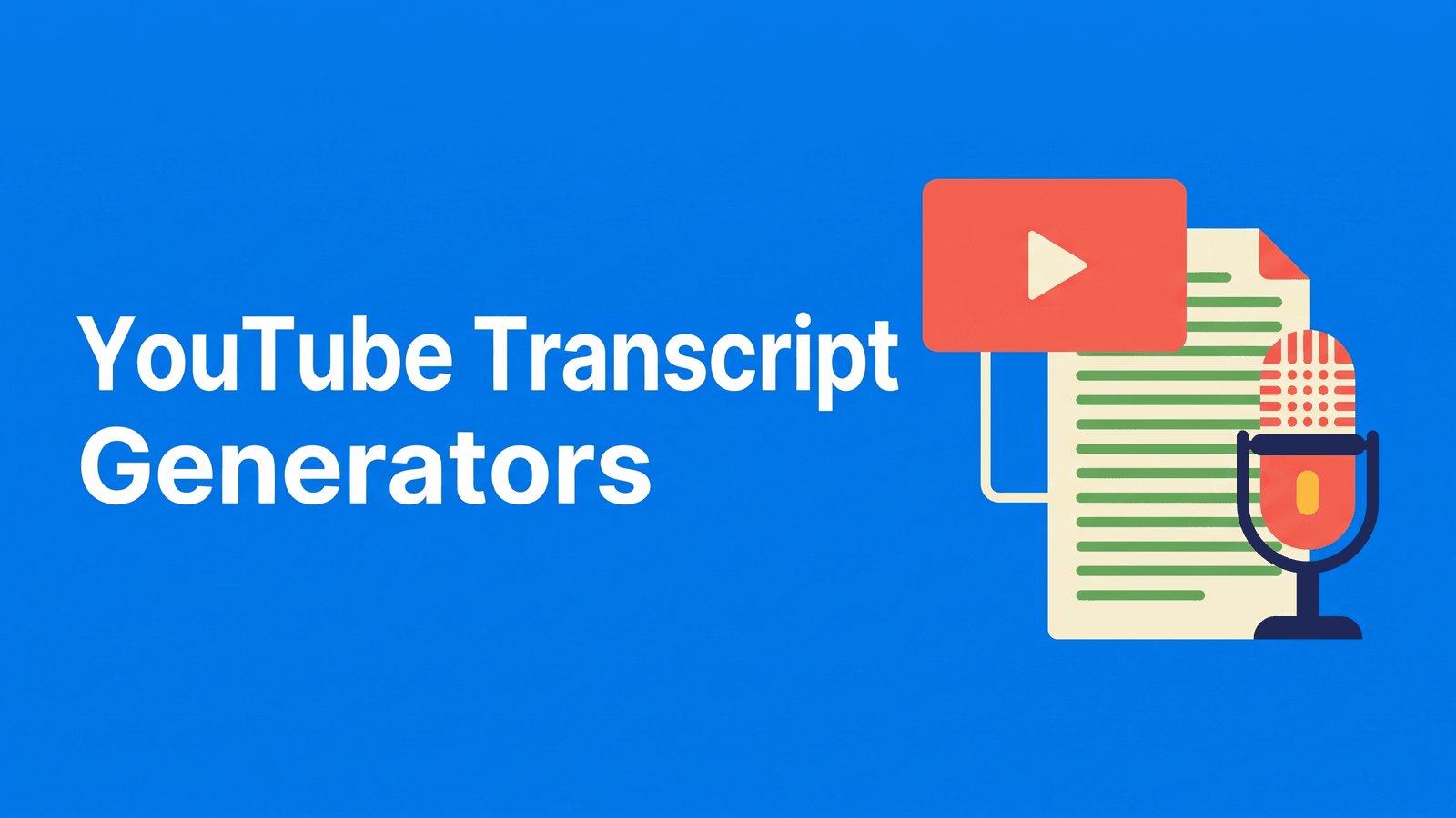 Best YouTube Transcript Generators in 2026